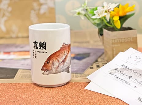 魚拓湯呑み