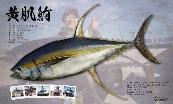 キハダマグロ魚拓